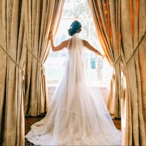 David’s Bridal Raw Edge Cathedral Veil